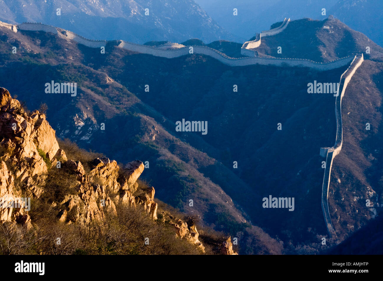 The Great Wall of China at Badaling Beijing China Stock Photo