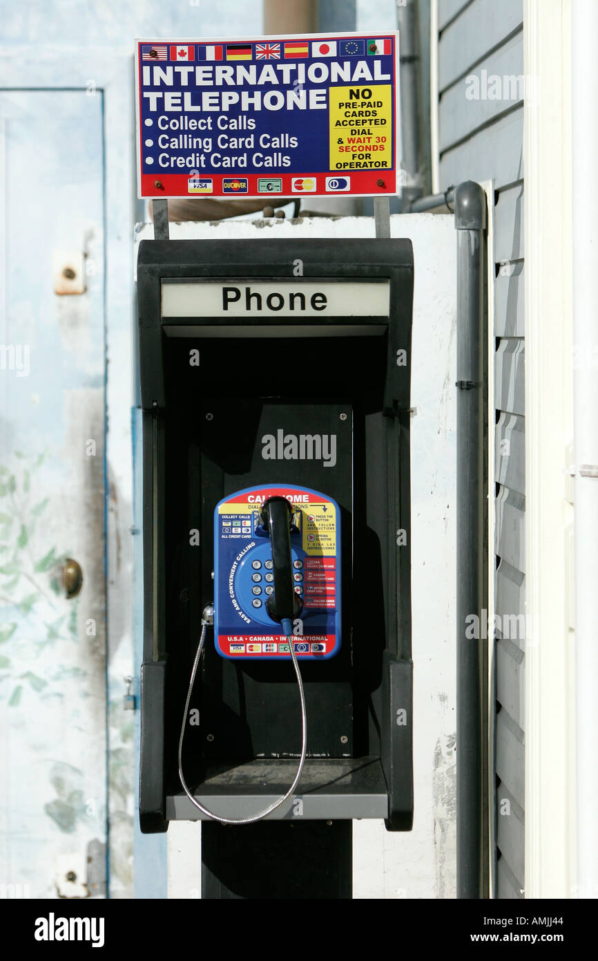 Public international credit card telephone booth Gustavia St Barts Stock  Photo - Alamy
