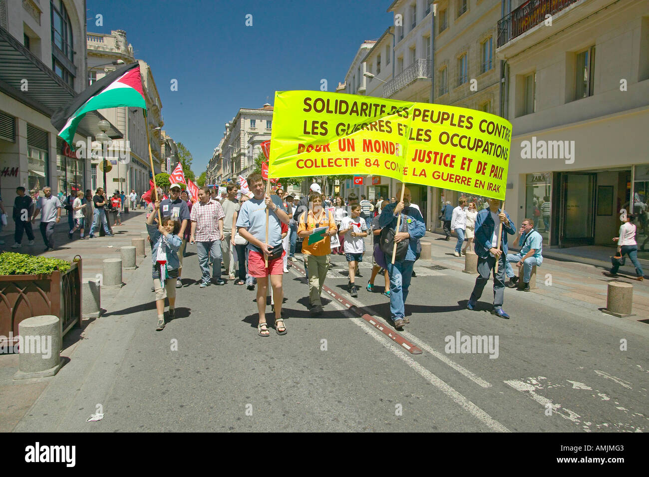 Parade demonstration against war in Irag Avignon France Stock Photo