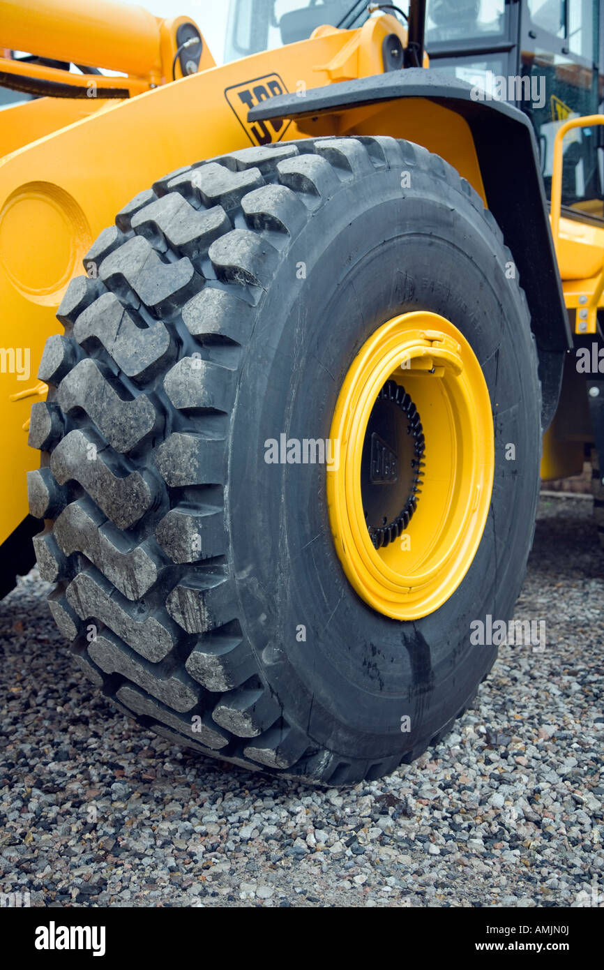 large pneumatic tyre with effective grip in the tread Stock Photo Alamy