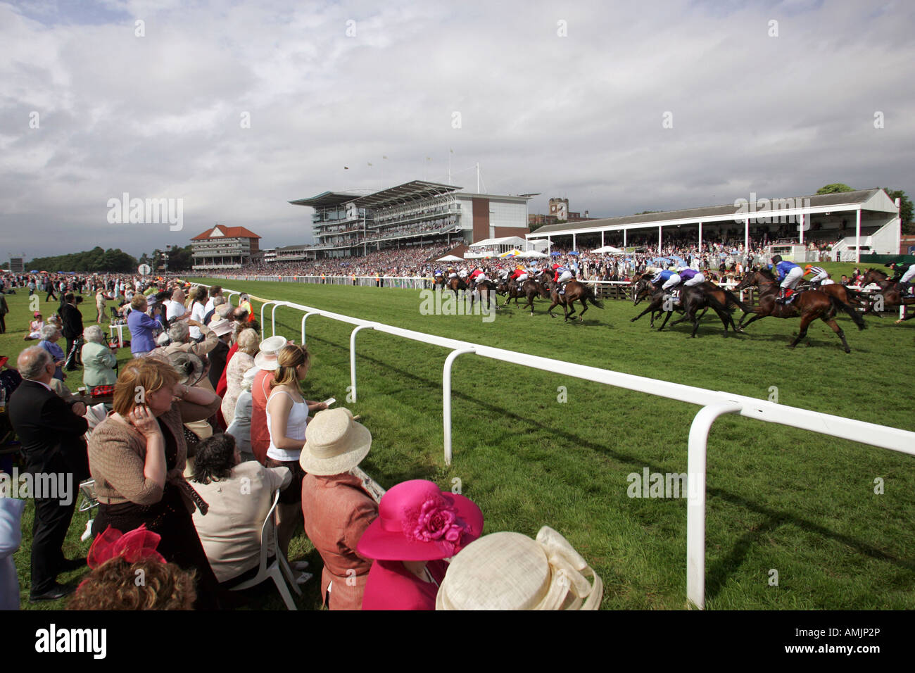 A horse race, Royal Ascot at York, Great Britain Stock Photo