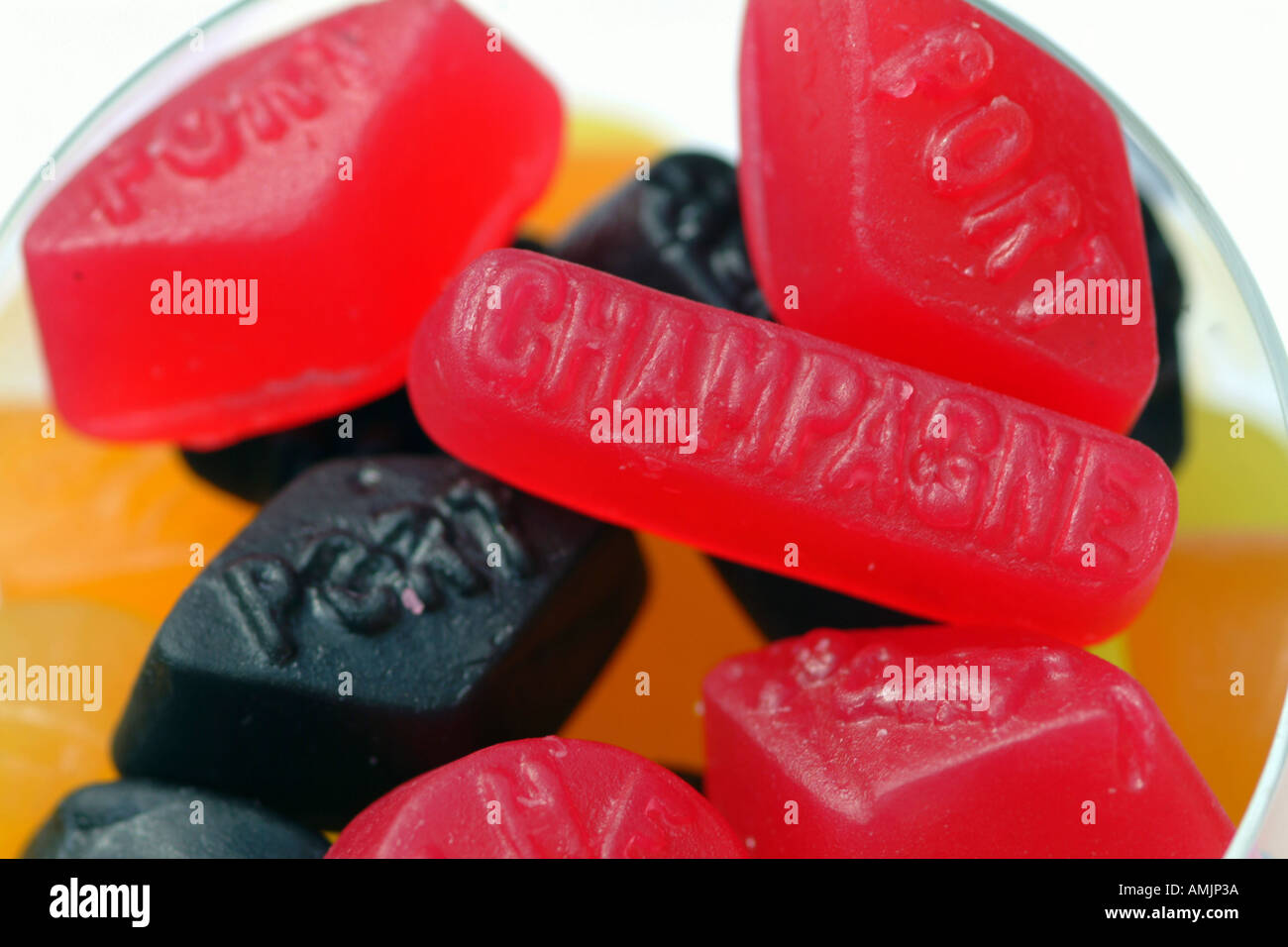 wine gums in a glass Stock Photo Alamy
