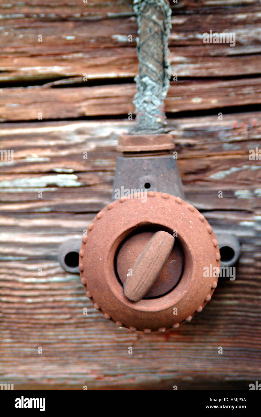 old rusty light switch on a wooden wall Stock Photo - Alamy