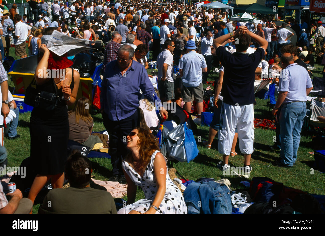Crowds Derby Day Epsom Downs Surrey England Stock Photo - Alamy