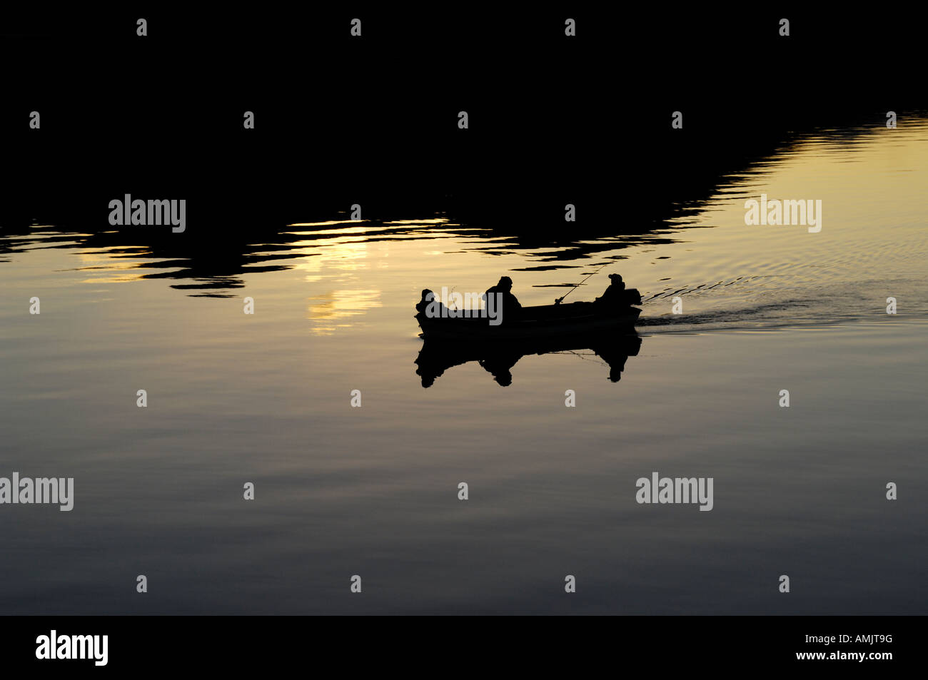Fishing on a Late Winter Afternoon, Derwent Water, Lake District