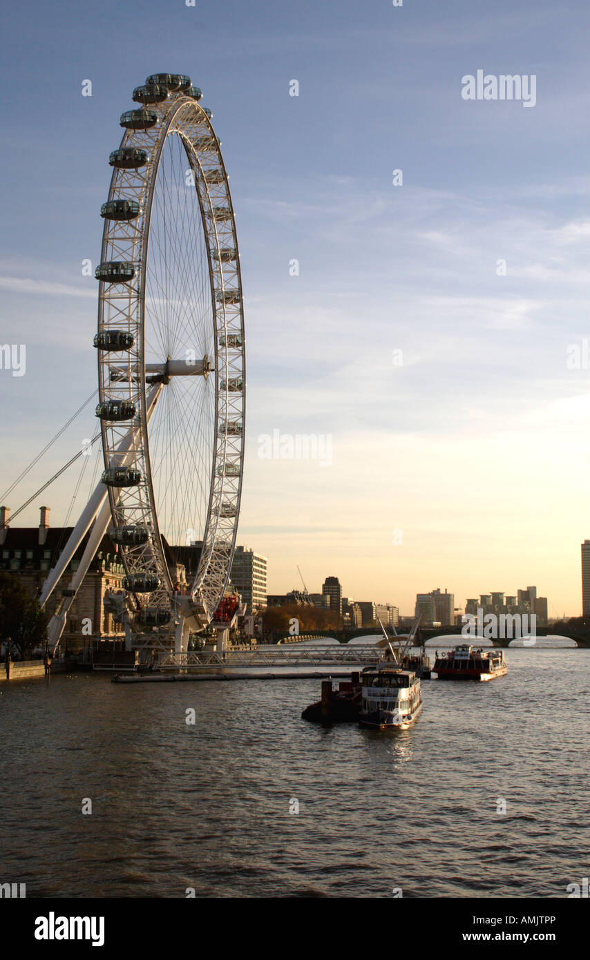 London Eye South Bank London Stock Photo - Alamy