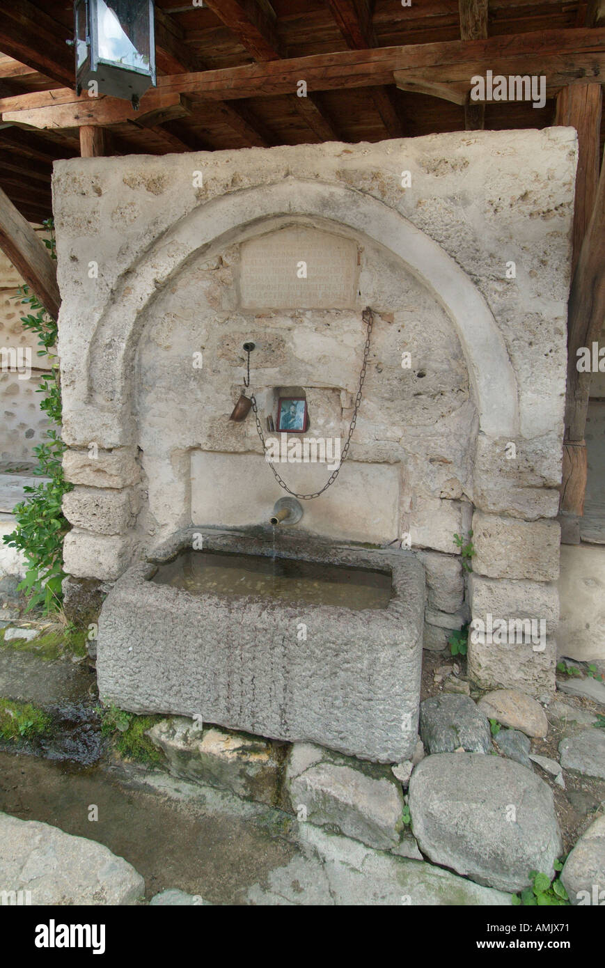 Spring Water Trough Wooden carved roadside figure hi-res stock photography and images - Alamy