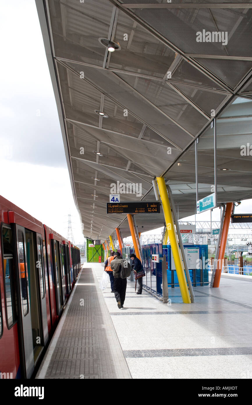 Stratford DLR Station, London Stock Photo - Alamy