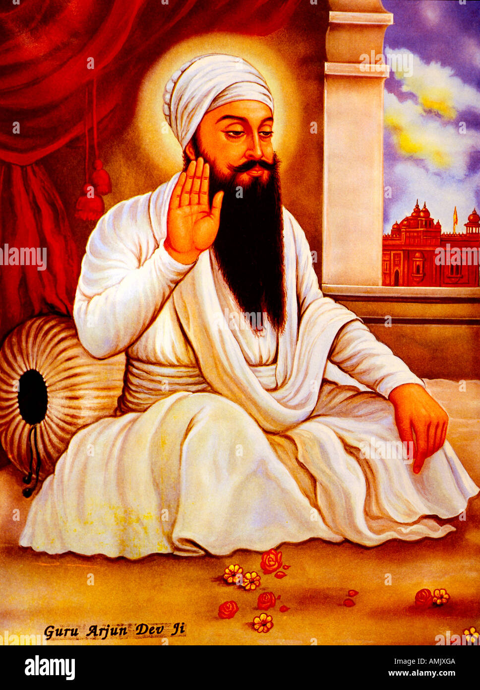 Guru Arjun Dev Ji 5th Sikh Guru Stock Photo