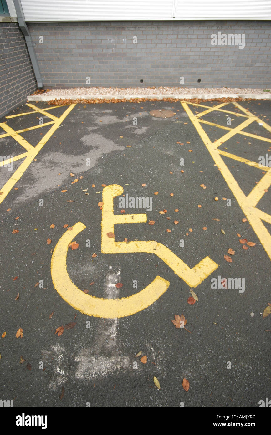 a disabled car parking spot Stock Photo Alamy