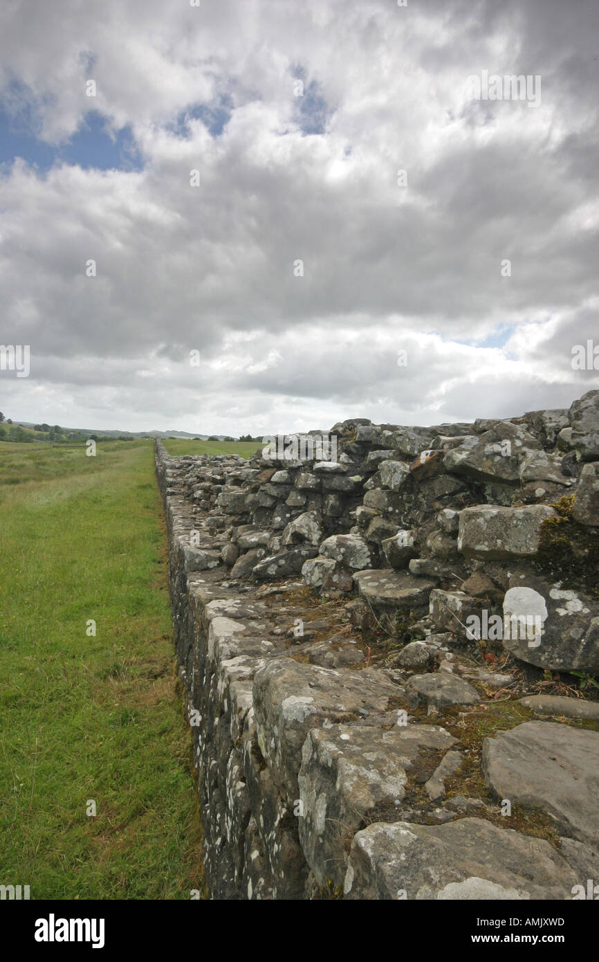 A Stock Photograph of Hadrian s Wall in Northumbria UK Stock Photo
