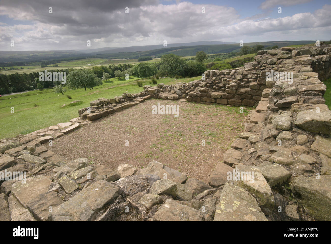 A Stock Photograph of a Milecastle on Hadrian s Wall in Northumbria UK Stock Photo