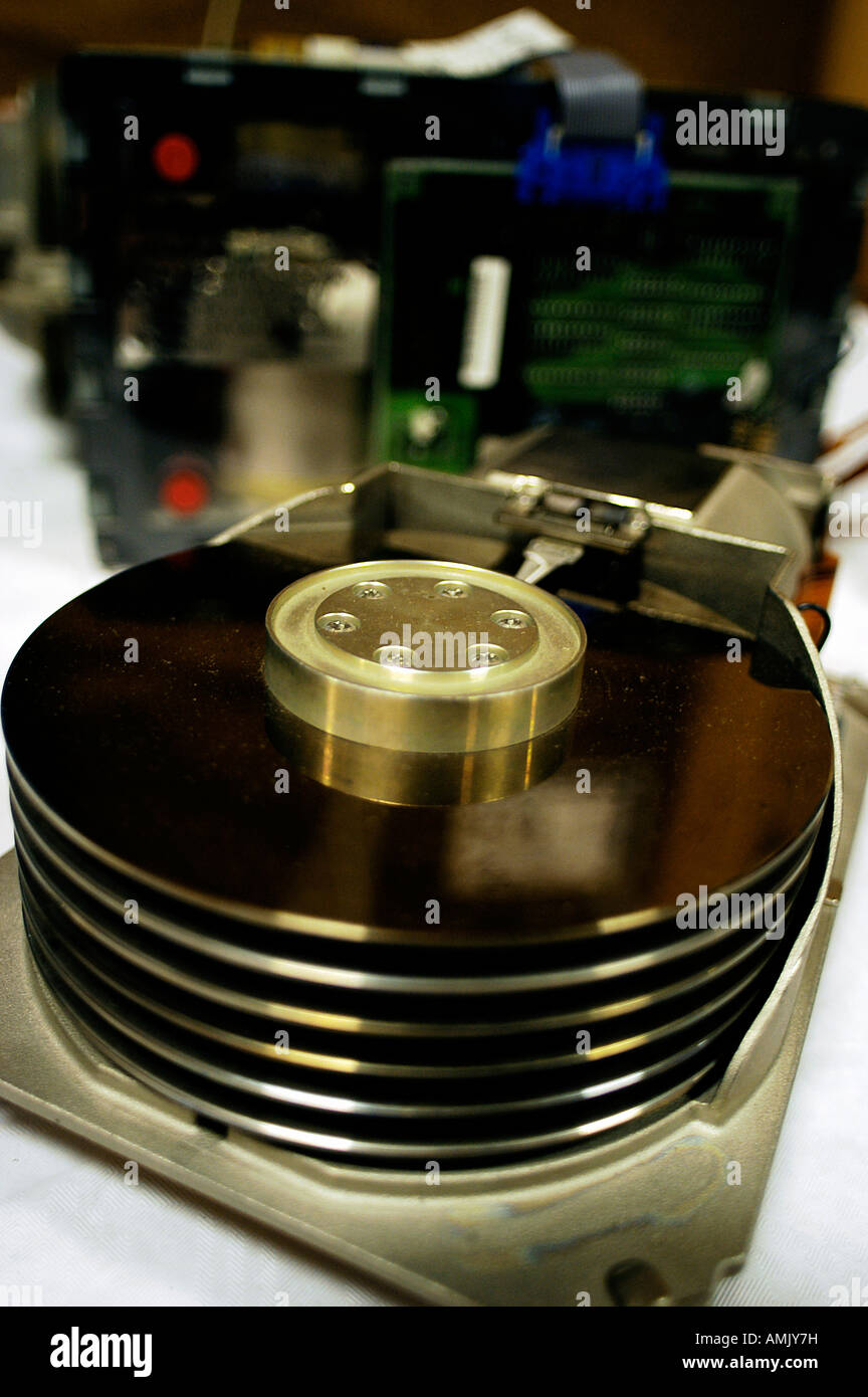 A hard disk of an antique computer at the Vintage Computer Festival,  Munich, Germany Stock Photo - Alamy