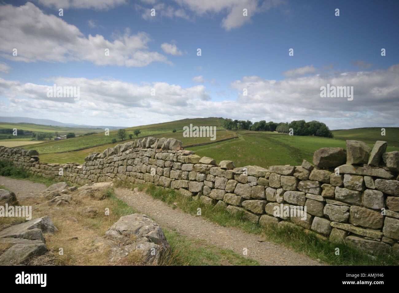 A Stock Photograph of Hadrian s Wall in Northumbria UK Stock Photo