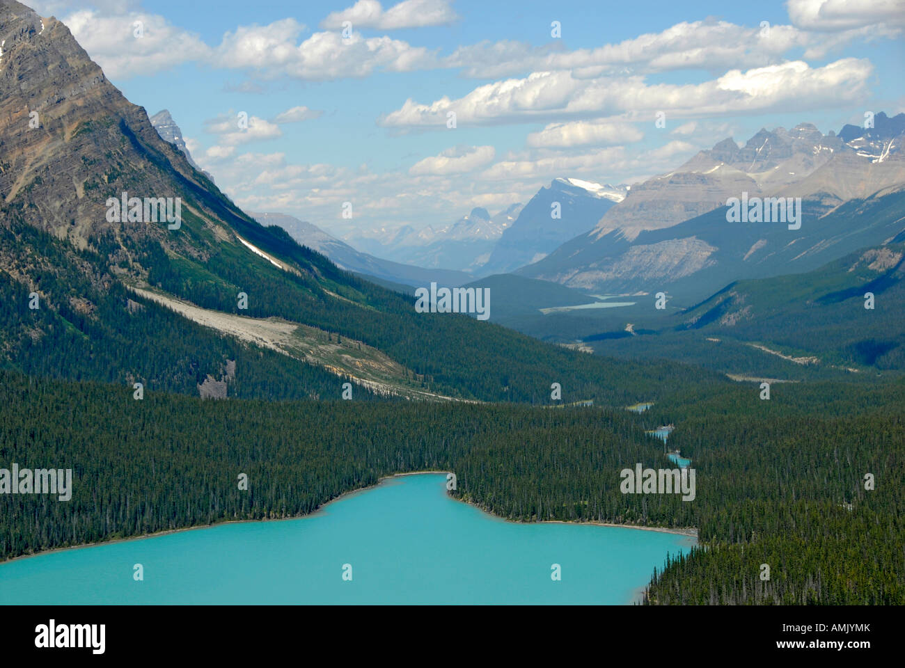 Glacial Peyto Lake Along Icefields Parkway Banff National Park Alberta ...