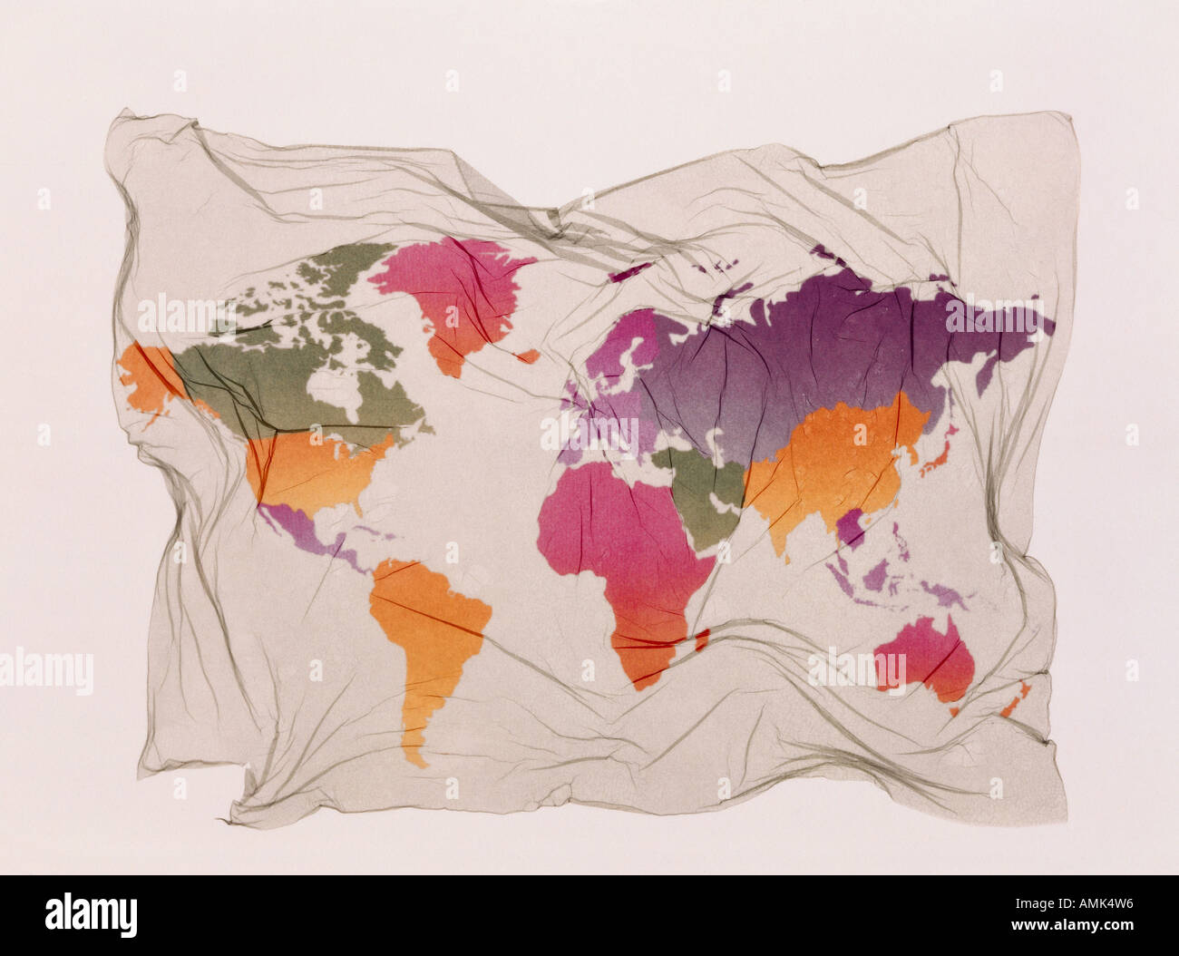 World map flat hi-res stock photography and images - Alamy