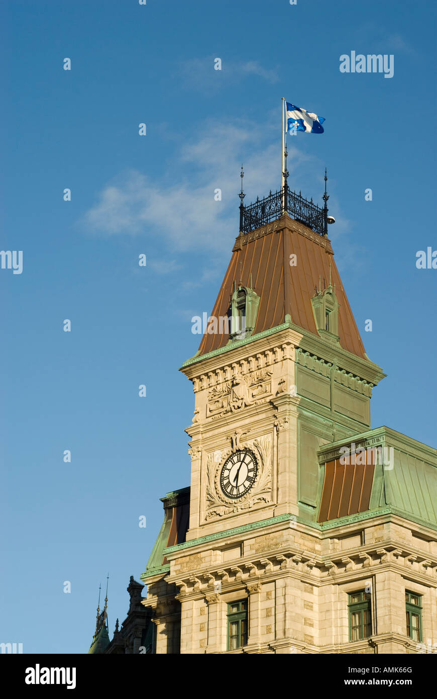 Historic architecture of Quebec City, province of Quebec, Canada Stock ...