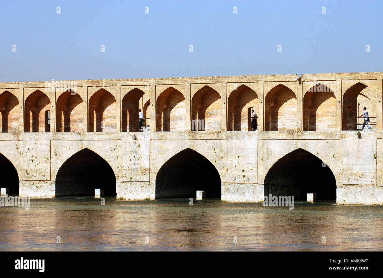 Siose Bridge, also known as Bridge of 33 Arches, in Isfahan, Iran