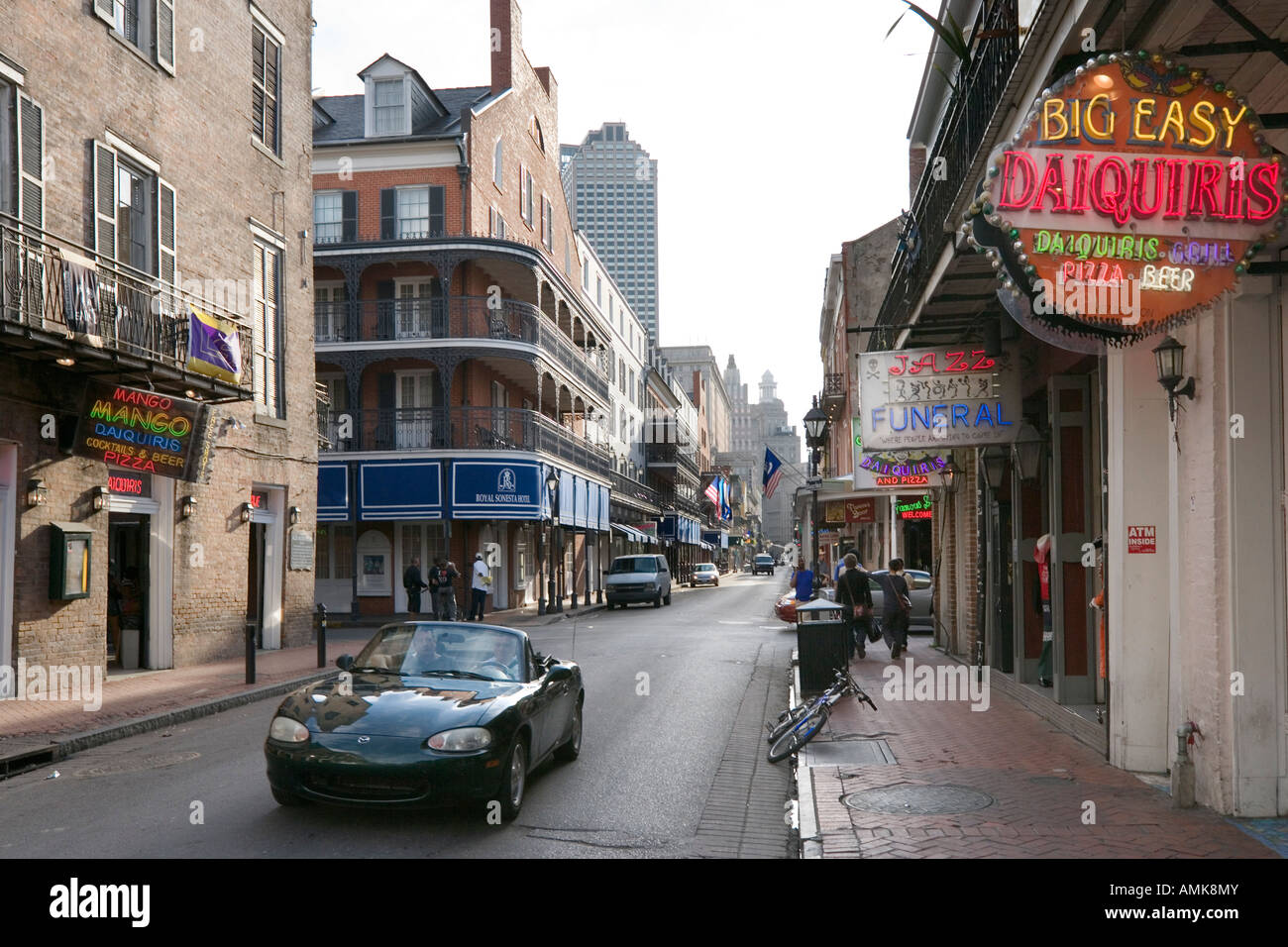 Bourbon Street, French Quarter, New Orleans, Lousiana, USA Stock Photo