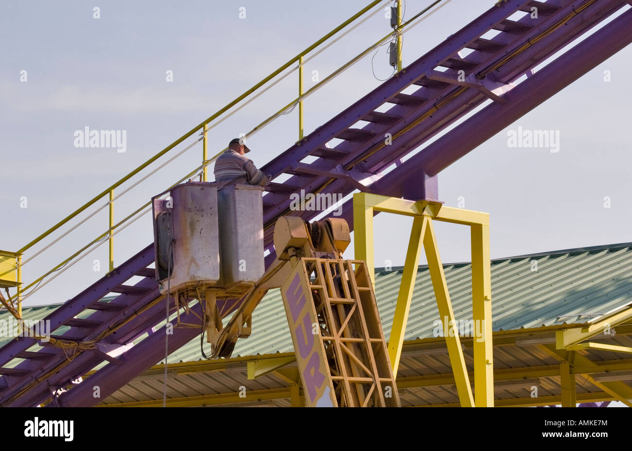 Roller coaster maintenance hires stock photography and images Alamy