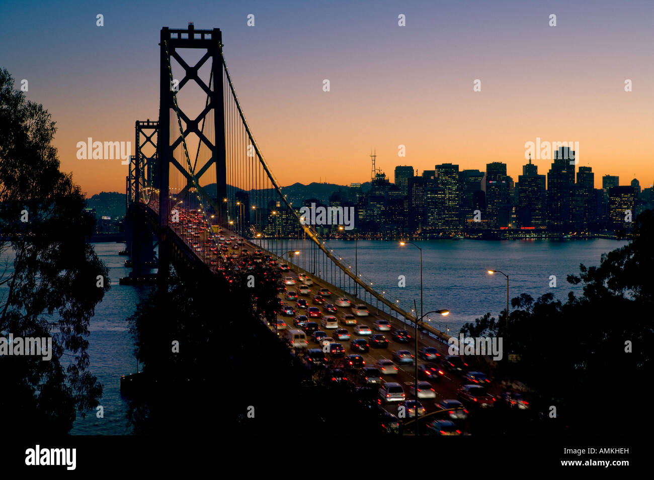 The Oakland Bay Bridge, San Francisco, California, USA Stock Photo