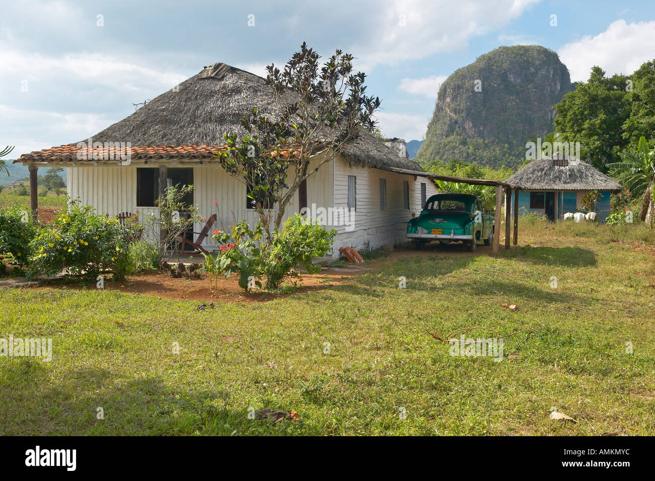 A old house in the Valle de Viñales in central Cuba Stock Photo