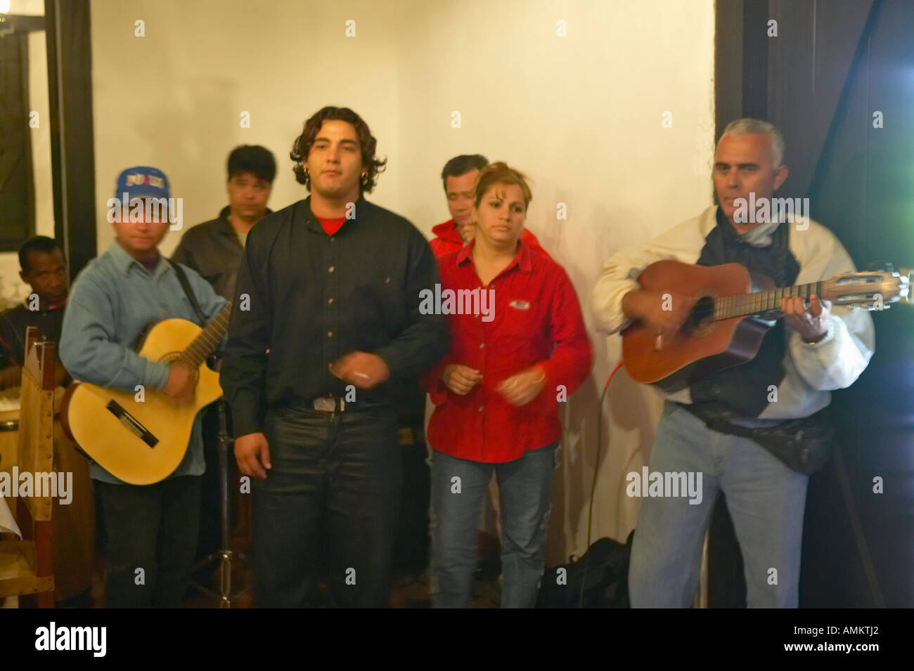 Paul Milanes backup band performing after his death in Cuba Stock Photo