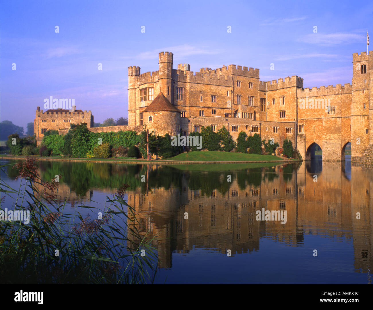 Leeds Castle Reflection Stock Photo