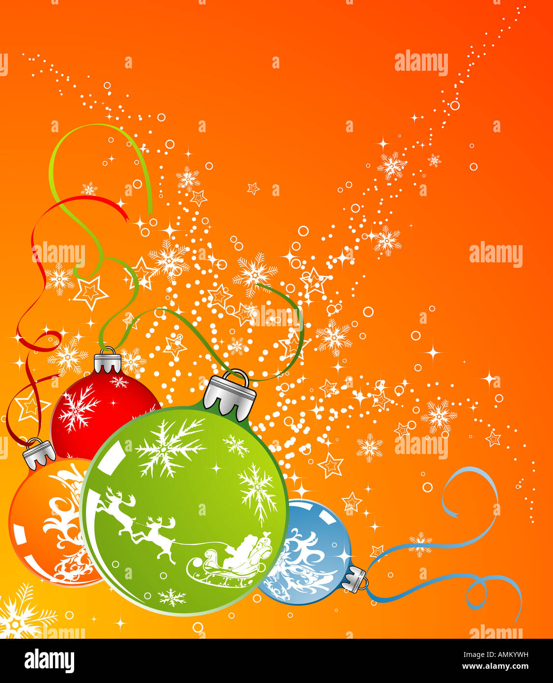 Abstract christmas background with baubles Stock Photo - Alamy