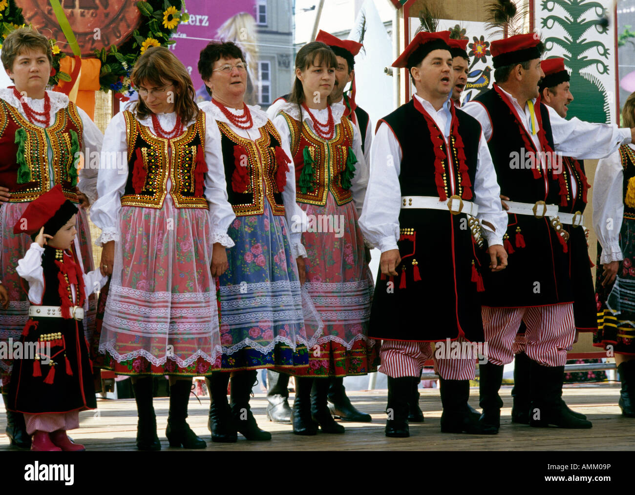 Poland Cracow folk musicians play traditional music Stock Photo
