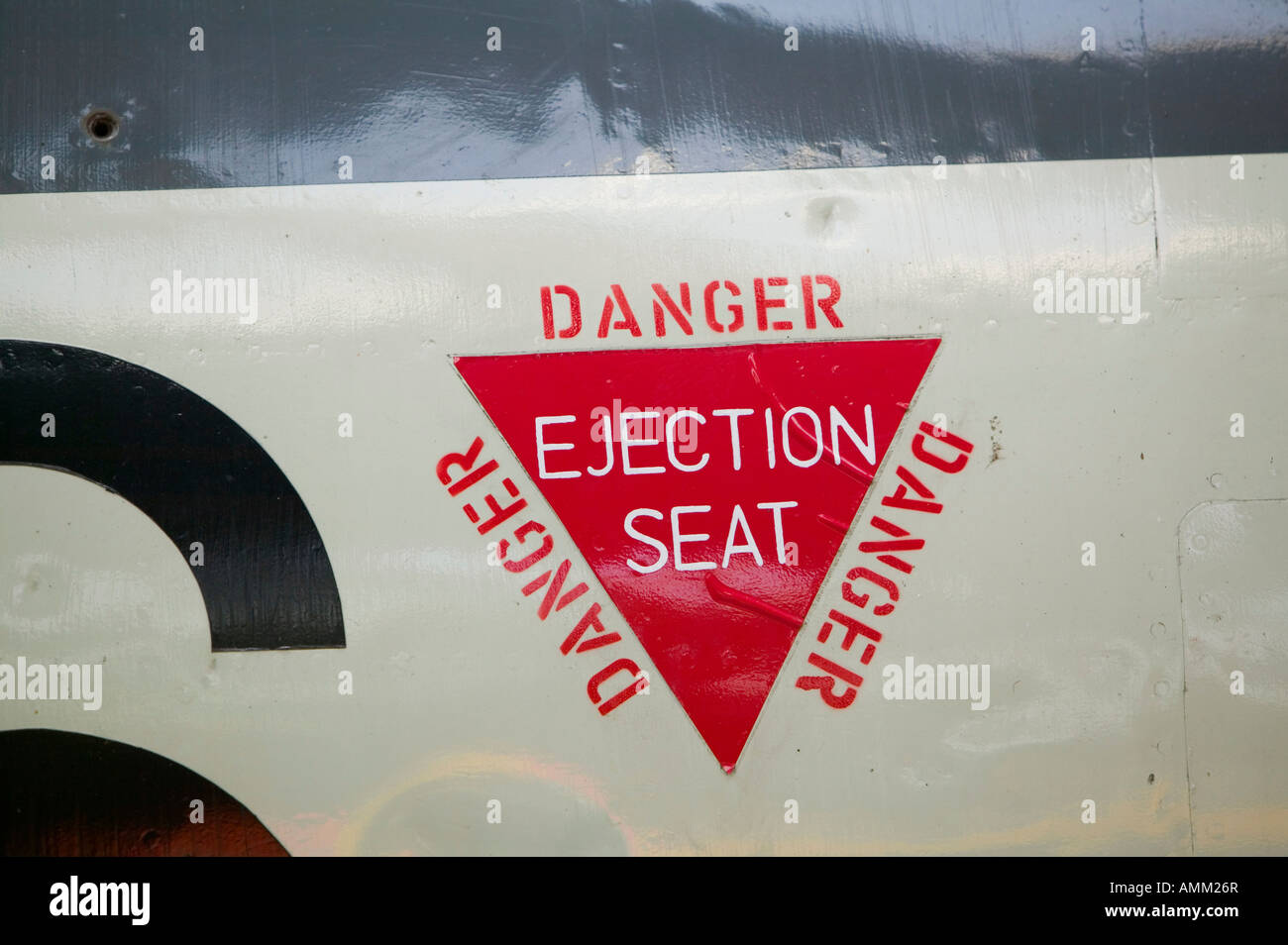 Ejection seat on a jet fighter Stock Photo