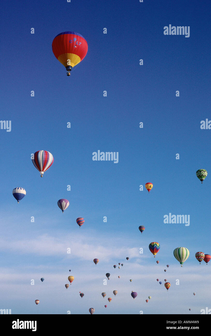 Hot Air Balloons, Albuquerque Fiesta, Albuquerque, New Mexico, USA Stock Photo