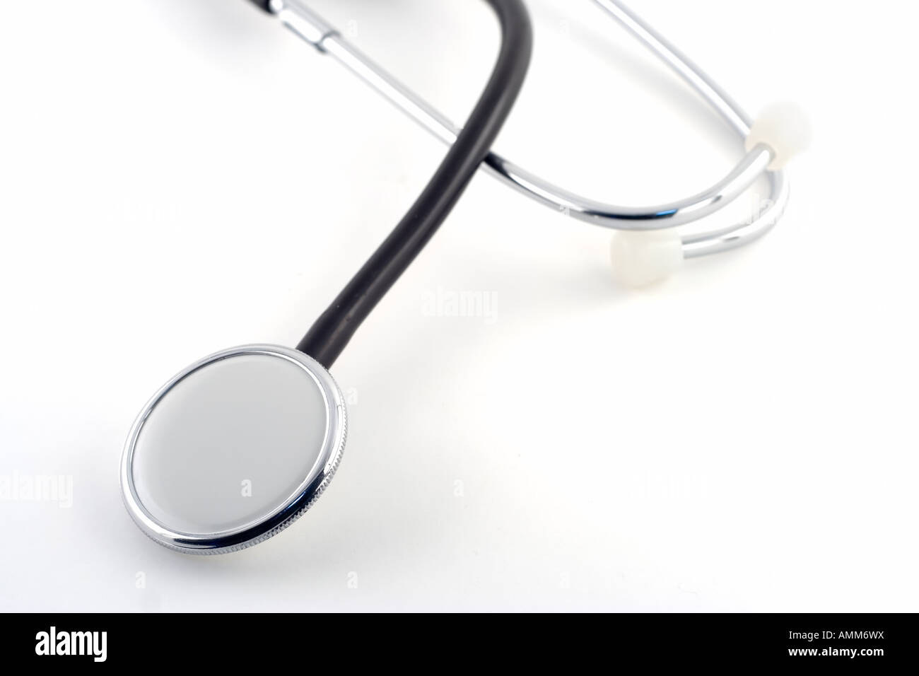Stethoscope against white background Stock Photo - Alamy