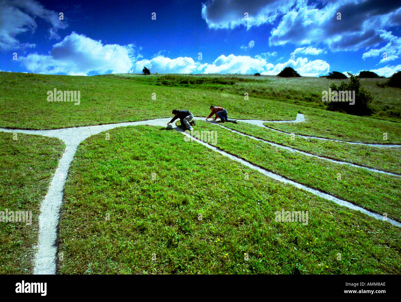 Modern chalk hill figure new landmark Stock Photo Alamy
