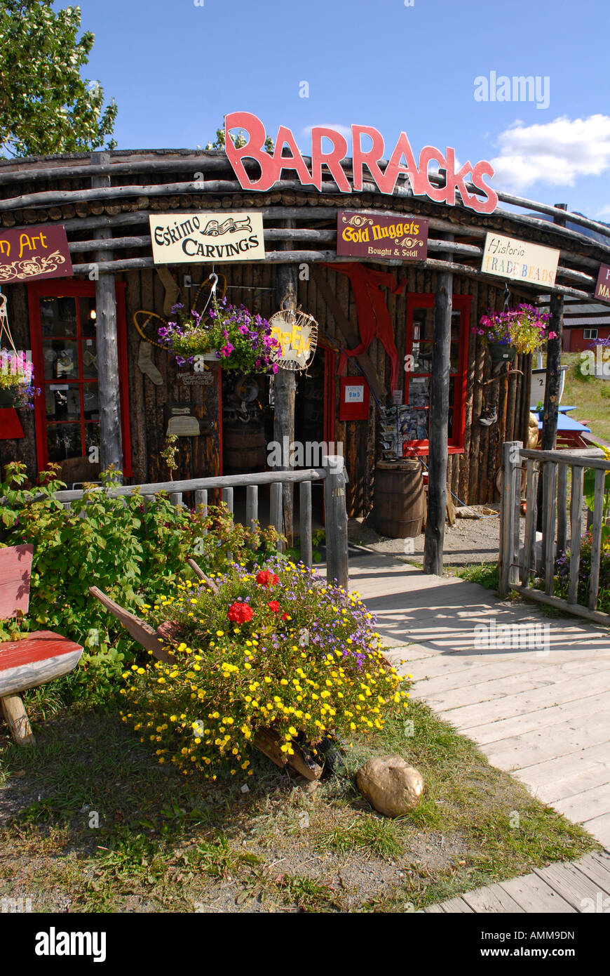 The Barracks store shop wooden Carcross Yukon Territory YT Canada South