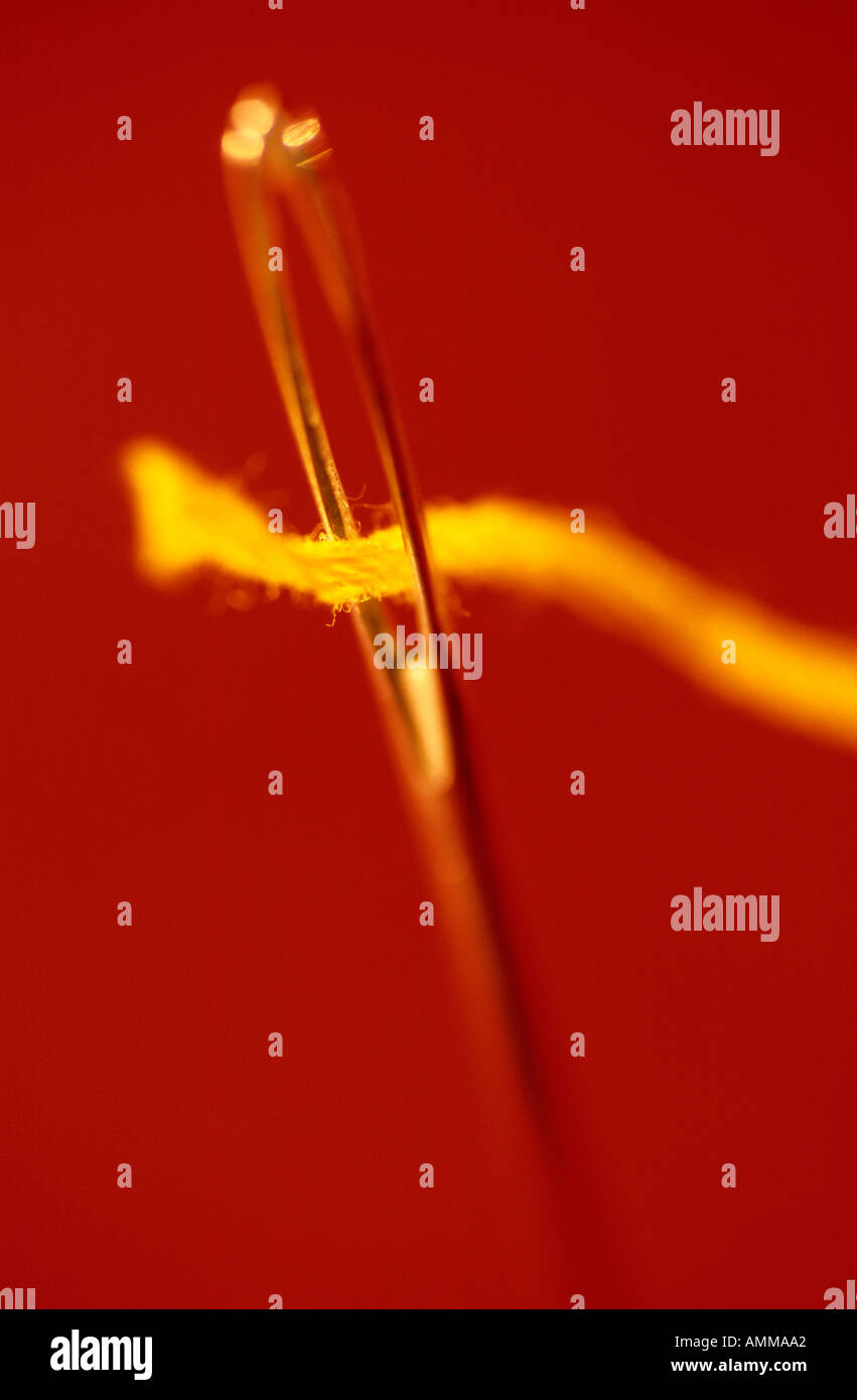Needle and Thread Stock Photo - Alamy