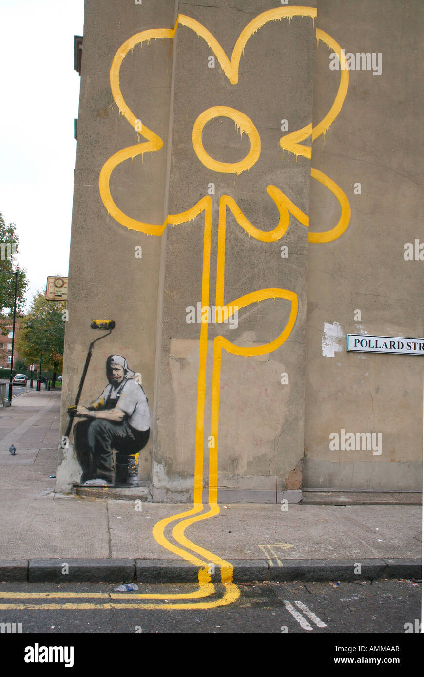Banksy flower hi-res stock photography and images - Alamy