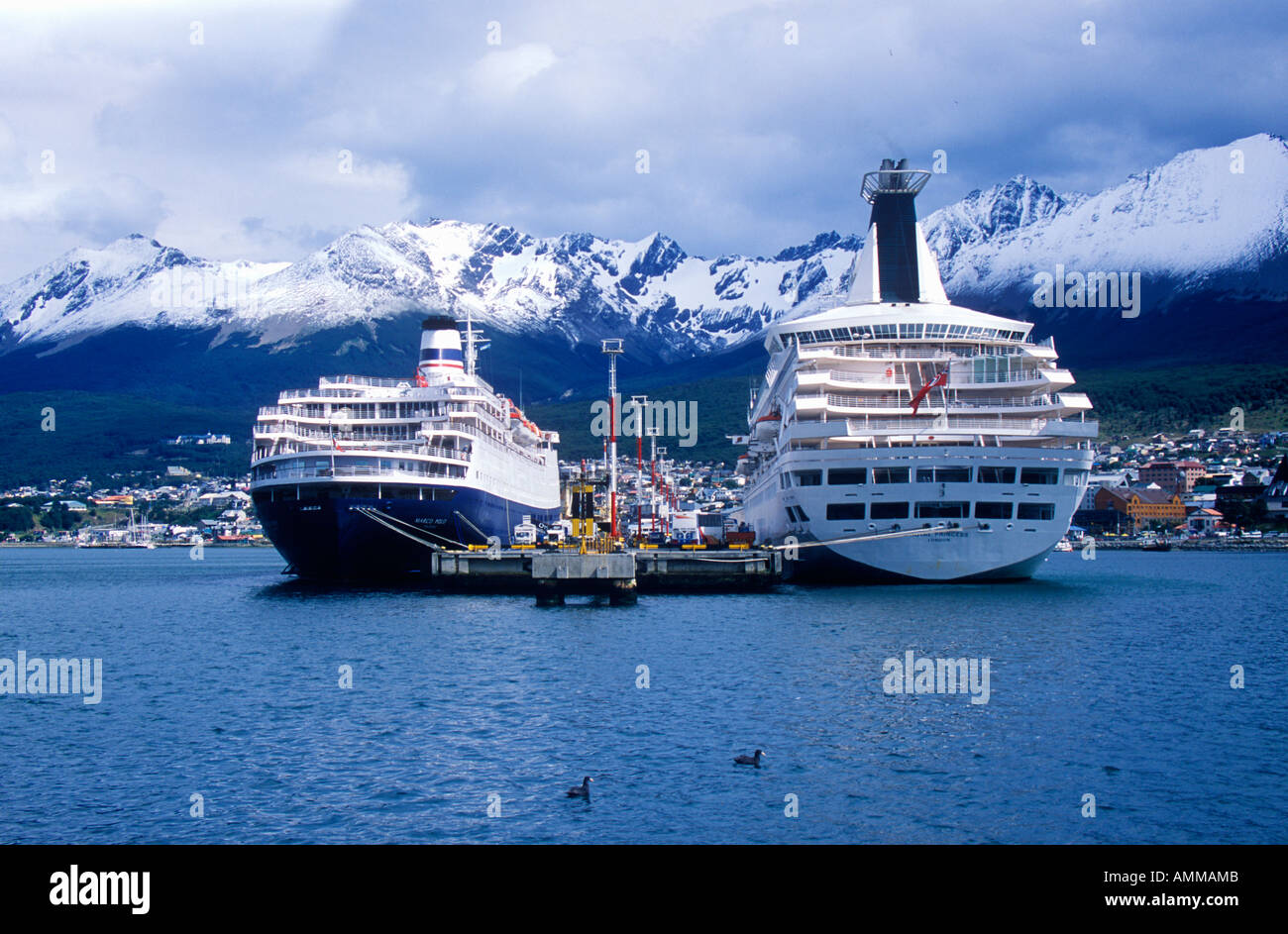 Cruise ship Deutsch Princess at dock Ushuaia southern Argentina Stock Photo