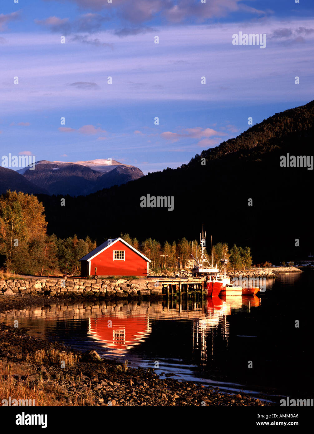 Nordfjord near Olden, Sogn og Fjordane, Norway Stock Photo