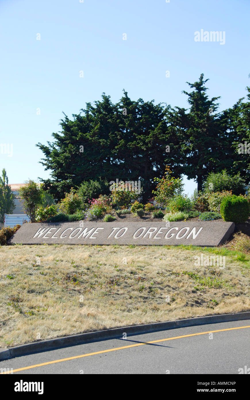 Oregon sign border hires stock photography and images Alamy