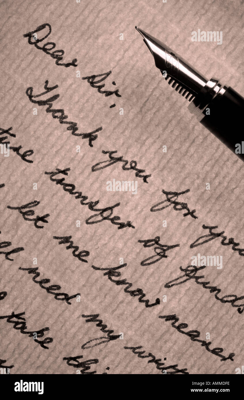 Handwritten letter Stock Photo