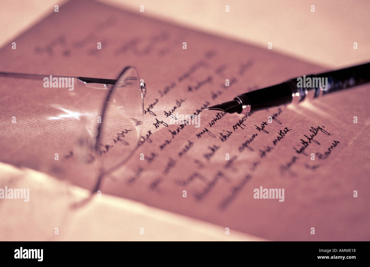 Letter writing Stock Photo