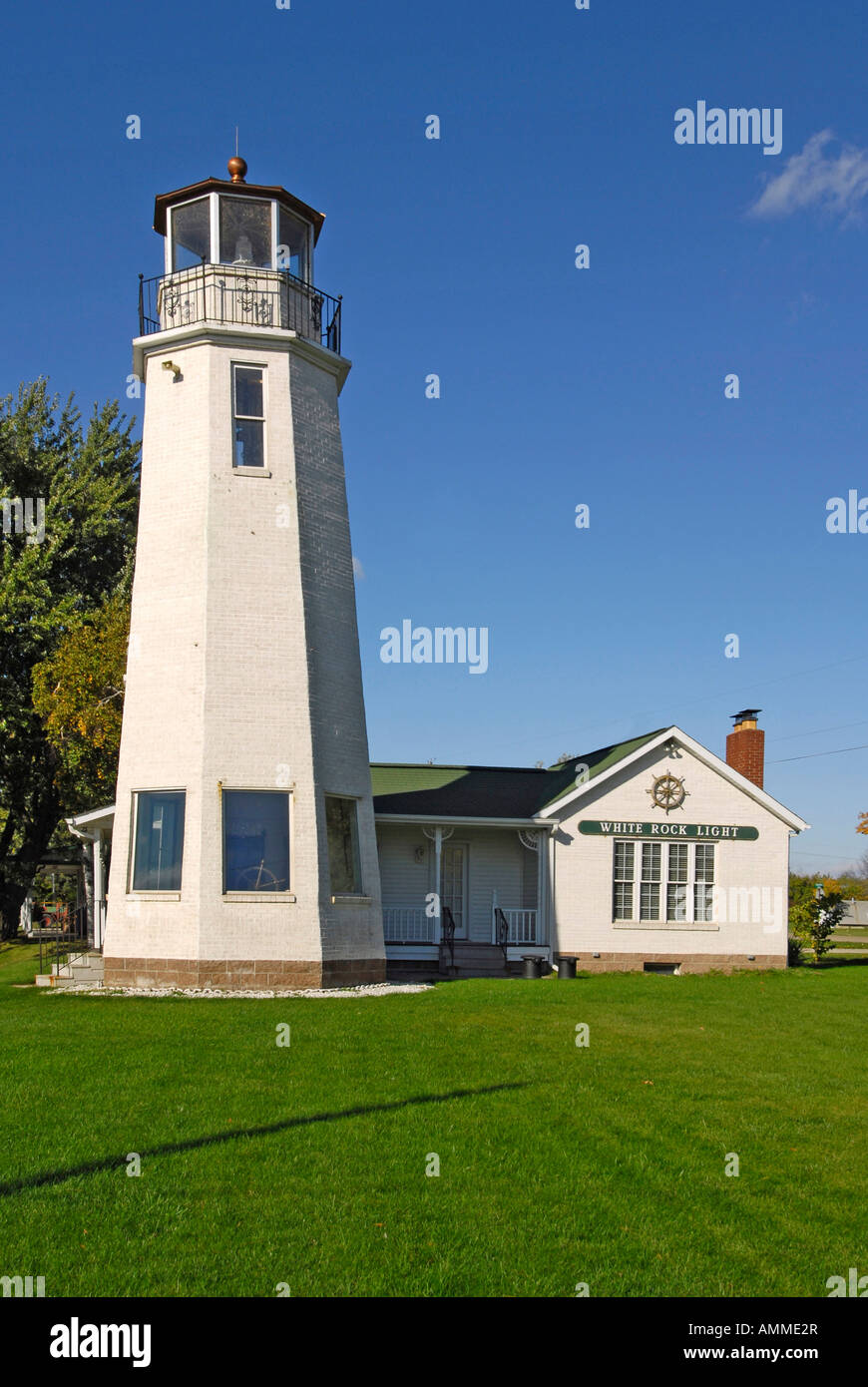 White Rocks In Michigan White Rock Lighthouse located at White Rock Michigan MI Stock Photo - Alamy
