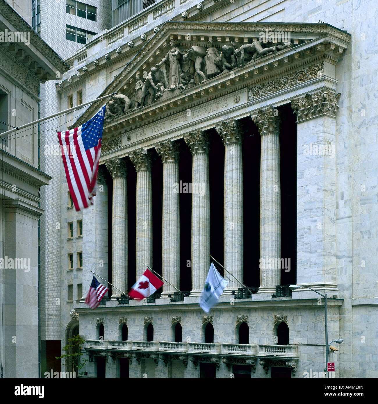 The Front of the New York Stock Exchange Stock Photo