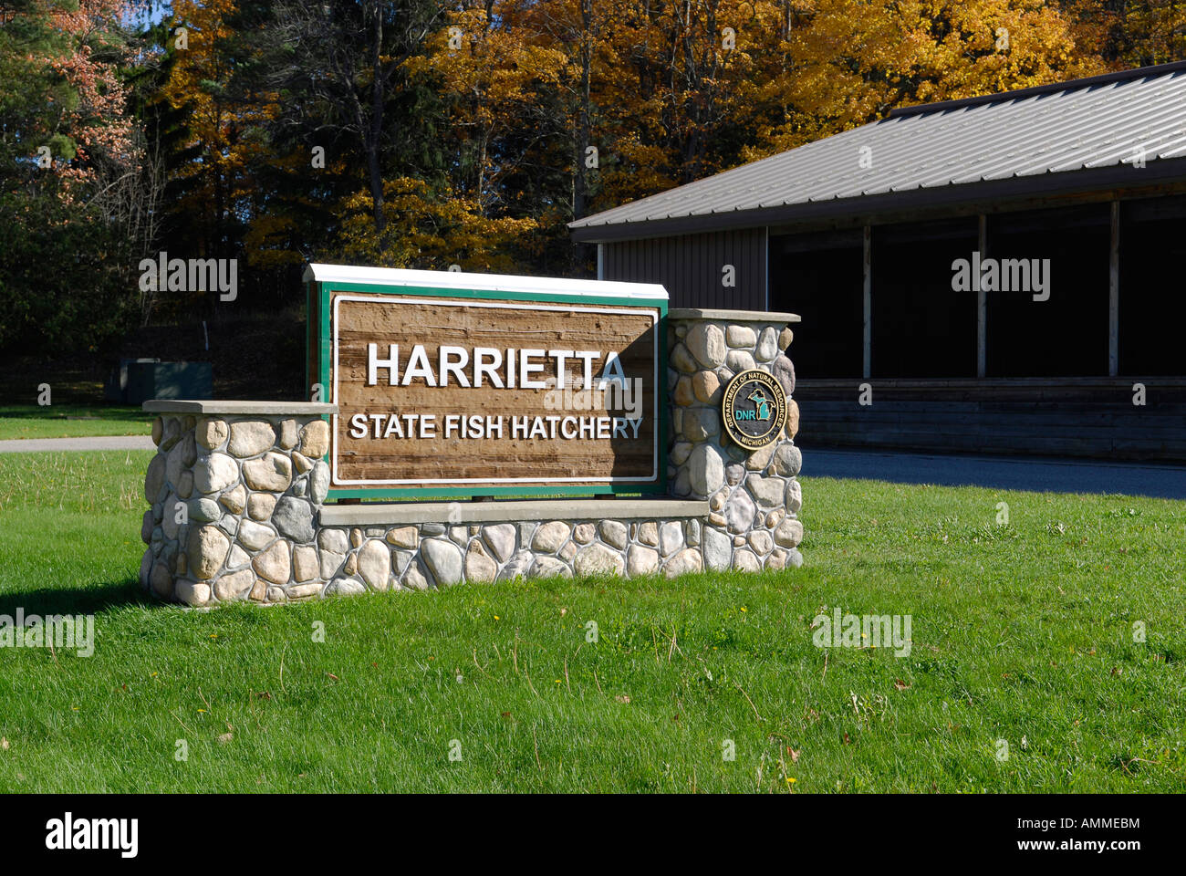 Harrietta State of Michigan Fish Hatchery in the Manistee National