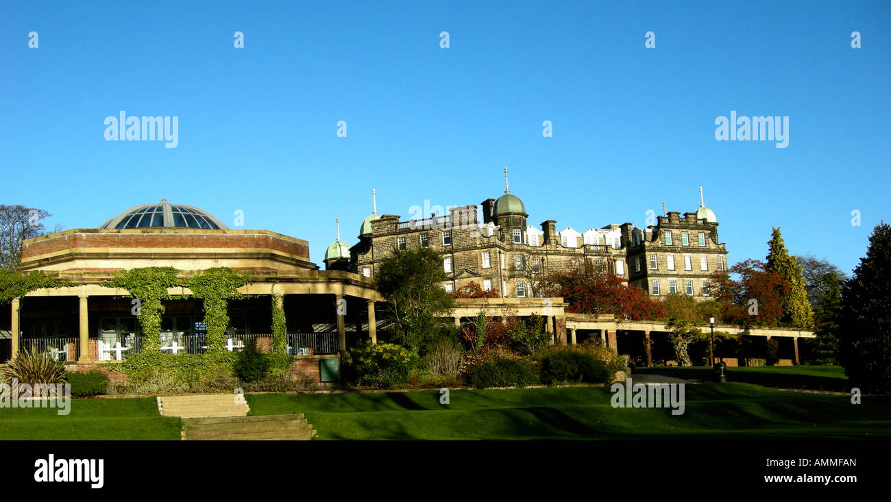 Sun Pavilion and Windsor Court in Valley Gardens, Harrogate Stock Photo Alamy