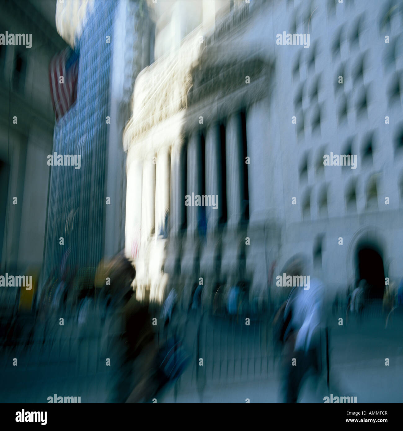 The Front of the New York Stock Exchange Stock Photo