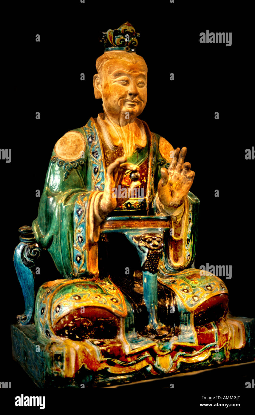 porcelain buddha liao dynasty site  yixiyn china Stock Photo