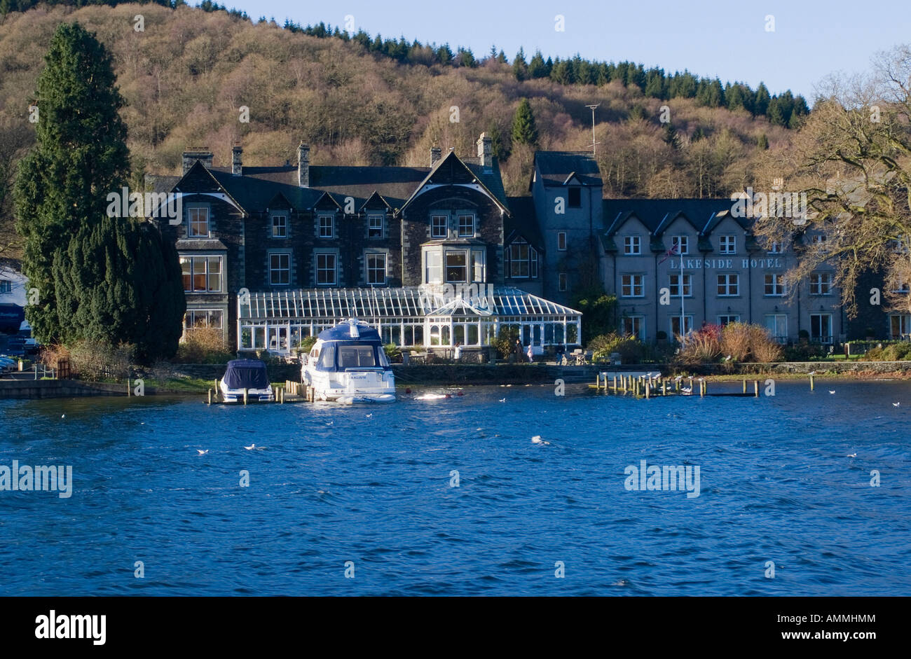 Lakeside Hotel on the Banks of Lake Windermere Lake District National Park  Cumbria England United Kingdom UK Stock Photo - Alamy
