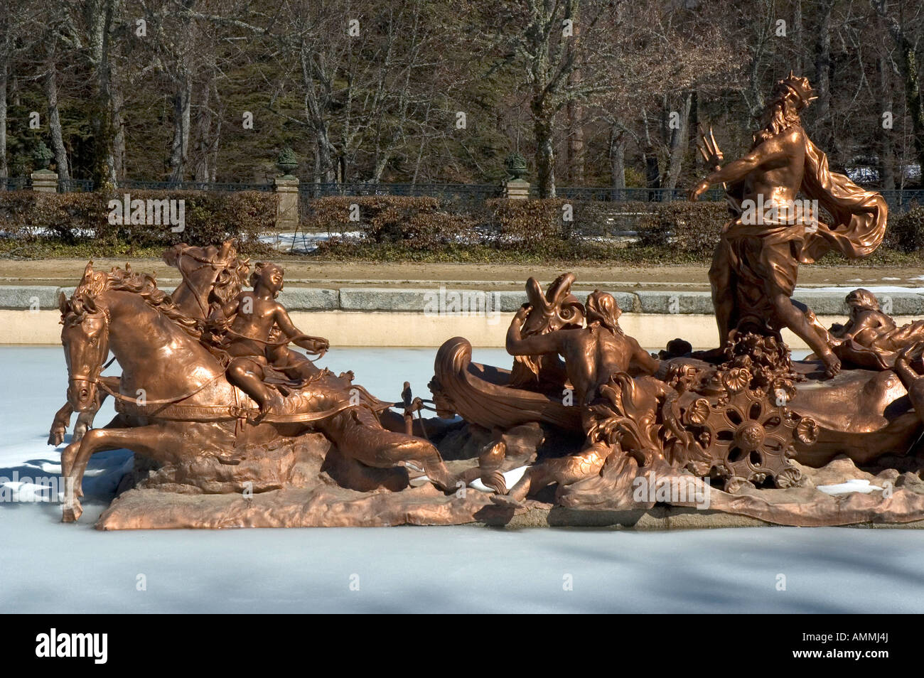 Neptune Gardens in Royal Palace of La Granja of San Ildefonso Segovia